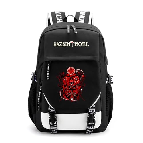 LKY STAR Hazbin Hotel Merch Leichtgewichtig Rucksack Canvas Schultasche Laptop Schultasche Freizeitrucksack for Mädchen Damen von LKY STAR