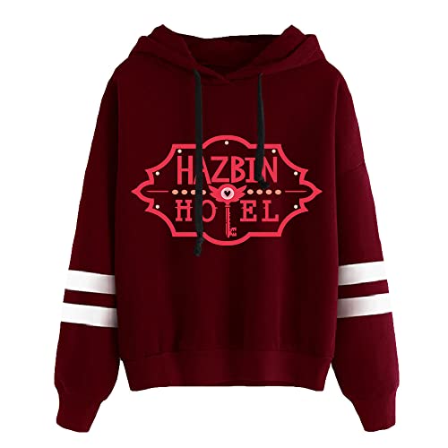LKY STAR Herren Damen Hazbin Hotel Sweatshirt Anime Cosplay Hoody Charlie Morningstar Vaggie Pullover Casual Langarm Jacket von LKY STAR