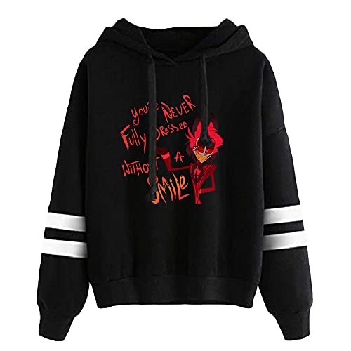 LKY STAR Herren Damen Hazbin Hotel Sweatshirt Anime Cosplay Hoody Charlie Morningstar Vaggie Pullover Casual Langarm Jacket von LKY STAR