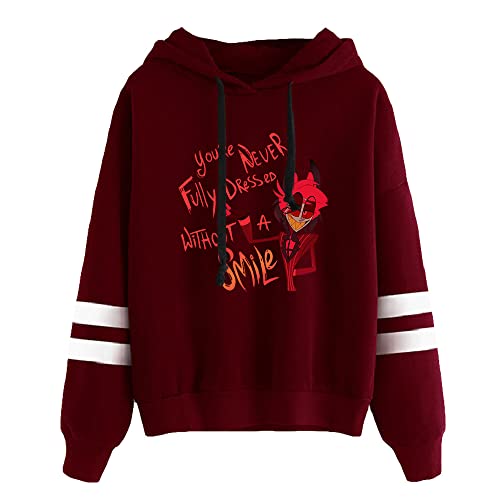 LKY STAR Herren Damen Hazbin Hotel Sweatshirt Anime Cosplay Hoody Charlie Morningstar Vaggie Pullover Casual Langarm Jacket LKY STAR Herren Damen Hazbin Hotel Sweatshirt Anime Cosplay Hoody Charlie Morningstar Vaggie Pullover Casual Langarm Jacket von LKY STAR