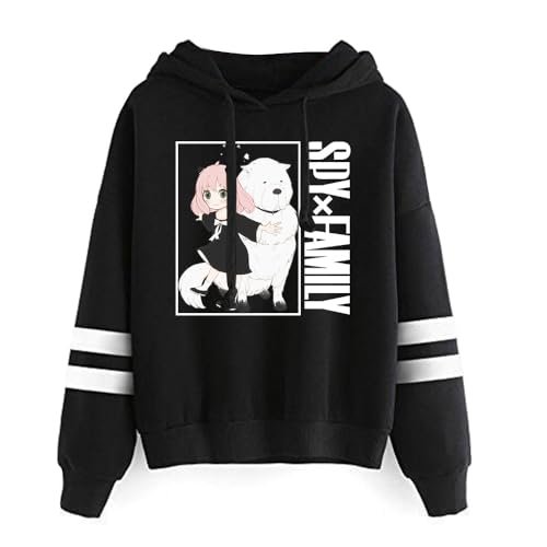 Herren Damen Spy x Family Kapuzenpullover Anya Loid Yor Forger Cosplay Hoodies für Jungen Mädchen Casual Sweatshirt von LKY STAR