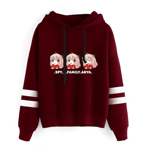 Herren Damen Spy x Family Kapuzenpullover Anya Loid Yor Forger Cosplay Hoodies für Jungen Mädchen Casual Sweatshirt von LKY STAR