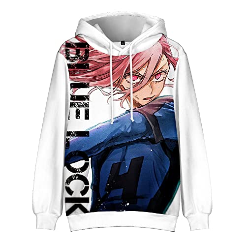 LKY STAR Herren Jungen Hoodies Blue Lock Sweatshirt Merch Hip-hop Langarm Kapuzenpullover für Damen Mädchen von LKY STAR