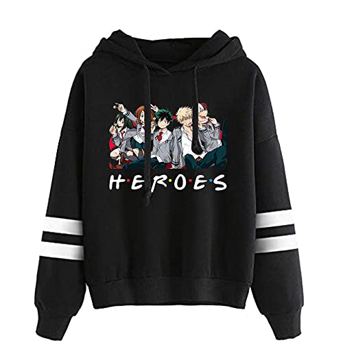 LKY STAR My Hero Academia Merch Anime Hoodies für Jungen Mädchen MHA Sweatshirt Izuku Midoriya Cosplay Kapuzenpullover XXS-4XL von LKY STAR