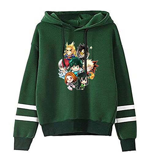 LKY STAR My Hero Academia Merch Anime Hoodies für Jungen Mädchen MHA Sweatshirt Izuku Midoriya Cosplay Kapuzenpullover XXS-4XL von LKY STAR