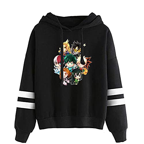 LKY STAR My Hero Academia Merch Anime Hoodies für Jungen Mädchen MHA Sweatshirt Izuku Midoriya Cosplay Kapuzenpullover XXS-4XL von LKY STAR