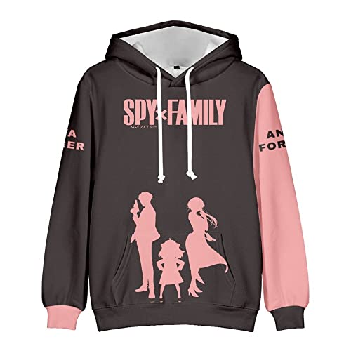 Spy x Family Hoodie 3D-Druck Sweatshirt Langarm Sweatshirt für Jungen Mädchen Anya Loid Yor Forger Anime Cosplay Kapuzenpullover von LKY STAR