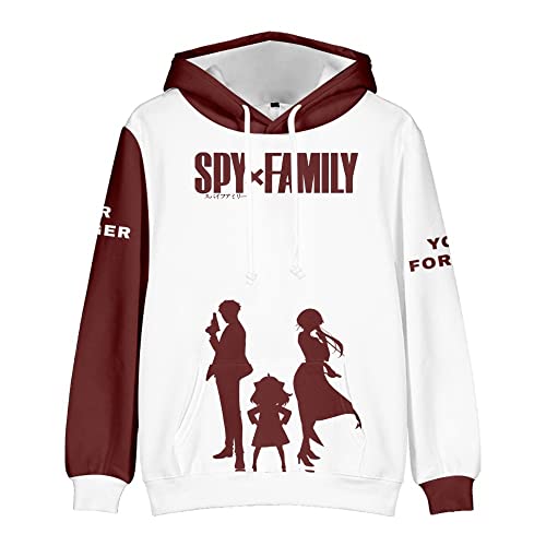 Spy x Family Hoodie 3D-Druck Sweatshirt Langarm Sweatshirt für Jungen Mädchen Anya Loid Yor Forger Anime Cosplay Kapuzenpullover von LKY STAR