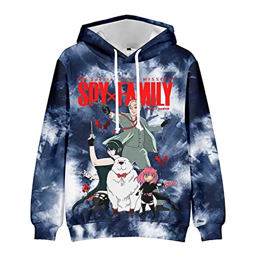 LKY STAR Spy x Family Hoodie 3D-Druck Sweatshirt Langarm Sweatshirt für Jungen Mädchen Anya Loid Yor Forger Anime Cosplay Kapuzenpullover von LKY STAR