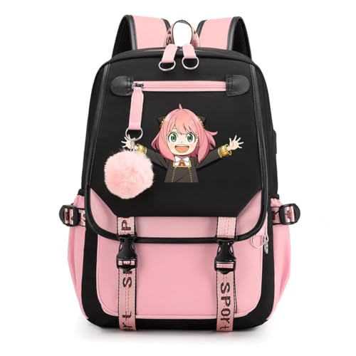 LKY STAR Spy x Family Schultasche Mädchen Damen Daypacks,Sehr Geeignet für Die Schule, die Reisen,22L von LKY STAR