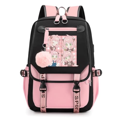 LKY STAR Spy x Family Schultasche Mädchen Damen Daypacks,Sehr Geeignet für Die Schule, die Reisen,22L von LKY STAR