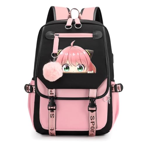 LKY STAR Spy x Family Schultasche Mädchen Damen Daypacks,Sehr Geeignet für Die Schule, die Reisen,22L von LKY STAR