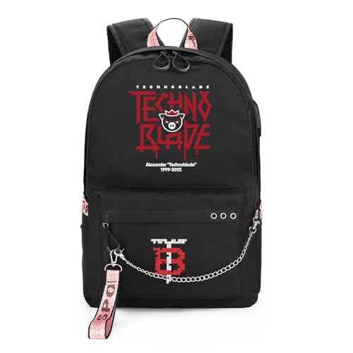 LKY STAR Technoblade Merch Mädchen Jungen Rucksack Büchertasche,Große Kapazität Backpack für Teenage von LKY STAR