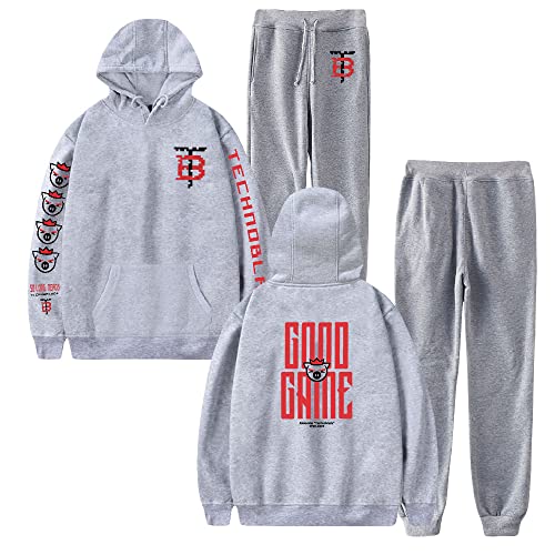 LKY STAR Technoblade Trainingsanzug Set Hoodie und Jogginghose Sweatshirt Hosen für Herren Damen Teenager XXS-4XL von LKY STAR