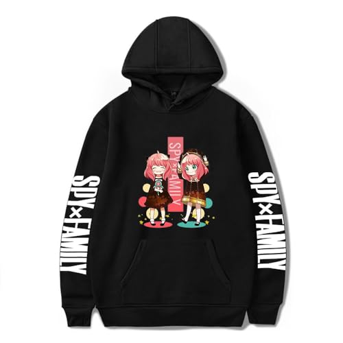 Unisex Sweatshirt Spy Family Merch Herren Damen Casual Kapuzenpullover mit Langärmelig Anya Loid Yor Forger Cosplay Hoodies von LKY STAR