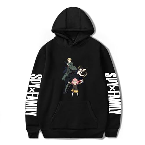 Unisex Sweatshirt Spy Family Merch Herren Damen Casual Kapuzenpullover mit Langärmelig Anya Loid Yor Forger Cosplay Hoodies von LKY STAR