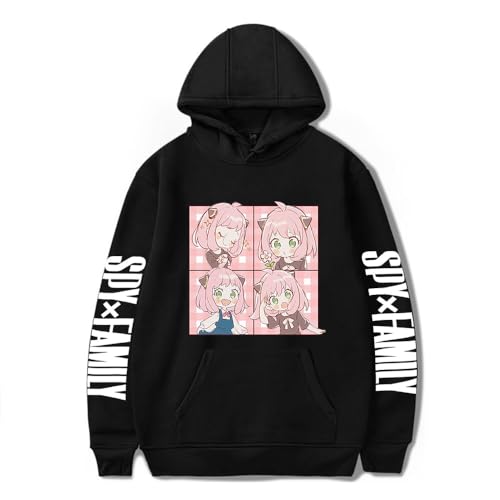 Unisex Sweatshirt Spy Family Merch Herren Damen Casual Kapuzenpullover mit Langärmelig Anya Loid Yor Forger Cosplay Hoodies von LKY STAR