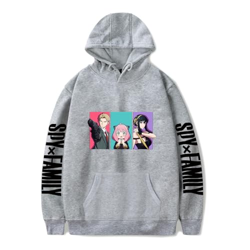 Unisex Sweatshirt Spy Family Merch Herren Damen Casual Kapuzenpullover mit Langärmelig Anya Loid Yor Forger Cosplay Hoodies von LKY STAR