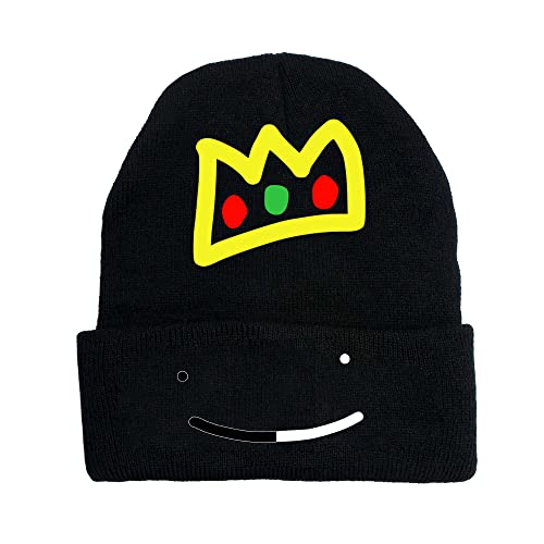 Ranboo Dreamwastaken Dream Smile Merch Casual Mützen für Männer Frauen Gestrickte Winter Hut Solide Bedrucktes Motorhaube Unisex Kappe von LKY STAR