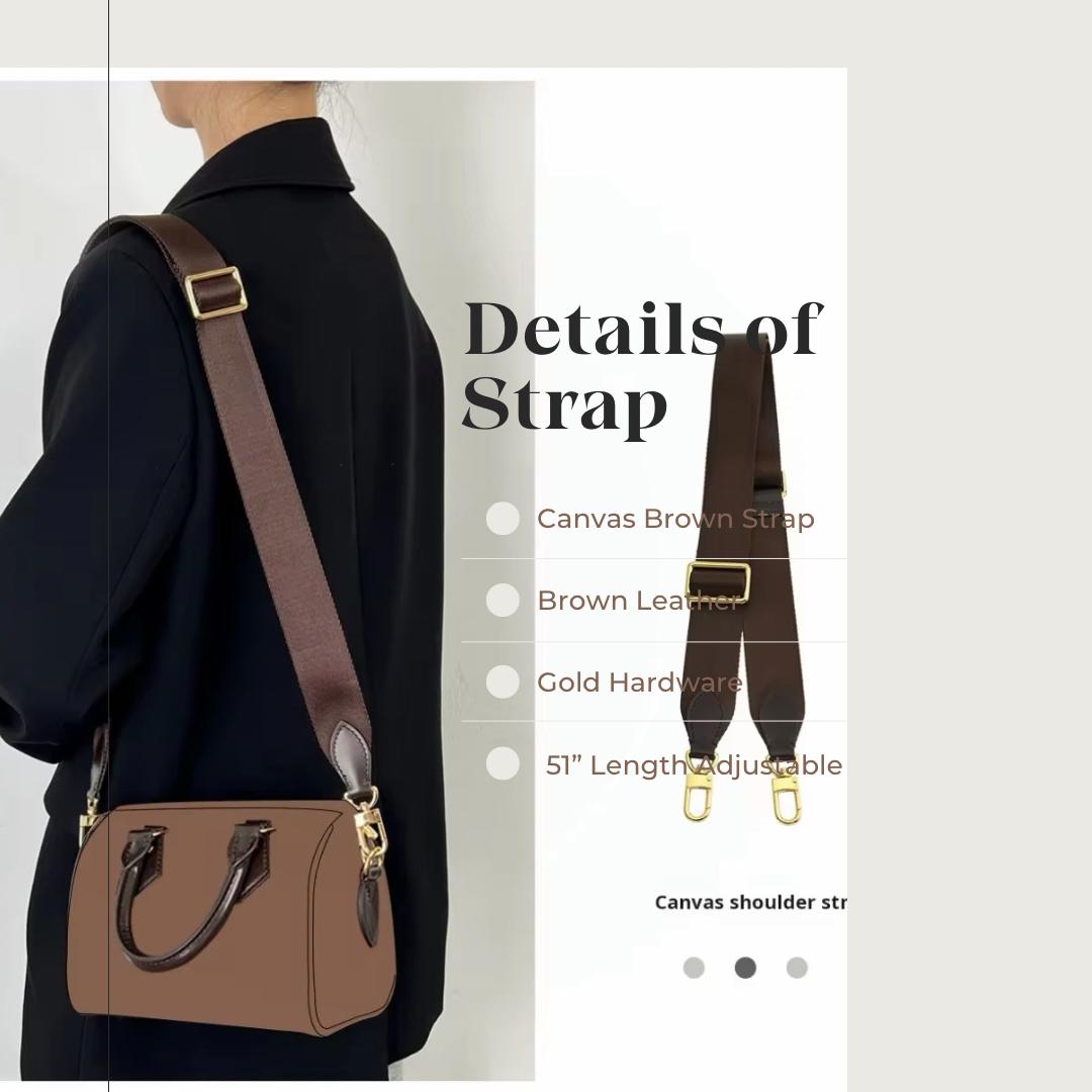 40 Mm Width Canvas Crossbody Shoulder Adjustable Strap/Purse Replacement/ Brown Leather Strap/ 51" Length Gold Hardware 40 Mm Width Canvas Crossbody Shoulder Adjustable Strap/Purse Replacement/ Brown Leather Strap/ 51" Length Gold Hardware von Stravona