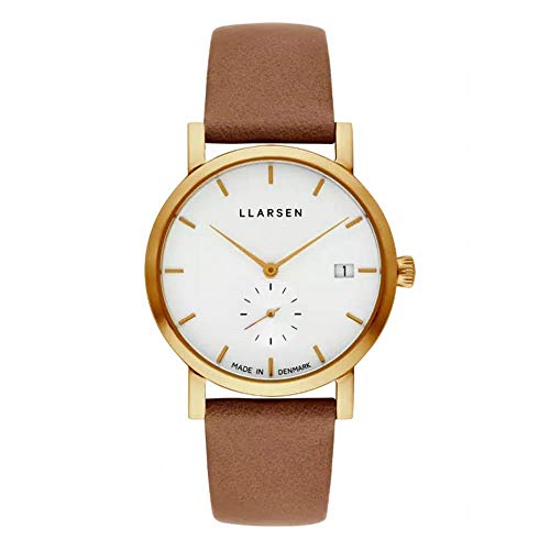 LLARSEN Damen Analog Quarz Uhr mit Leder Armband 137GWG3-GCAMEL18 von LLARSEN