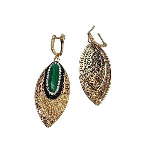 LLBOGRGGN 23 x 43 mm natürliche grüne Malachit-Kristall-Ohrringe for Damen LLBOGRGGN 23 x 43 mm natürliche grüne Malachit-Kristall-Ohrringe for Damen von LLBOGRGGN