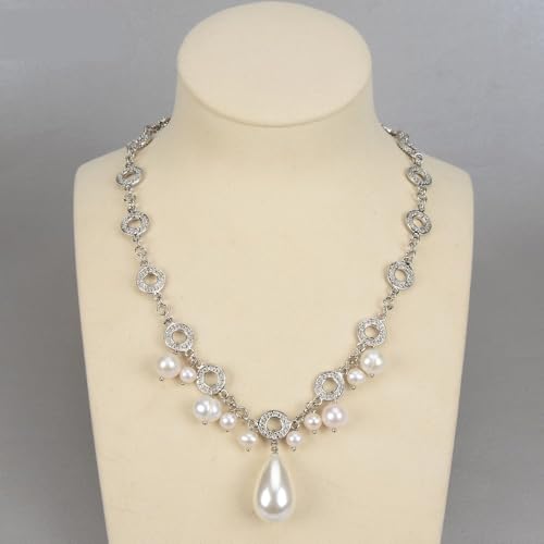 LLBOGRGGN White Pearl Circle Chain Necklace Sea Shell Pearl Pendant For Women LLBOGRGGN White Pearl Circle Chain Necklace Sea Shell Pearl Pendant For Women von LLBOGRGGN