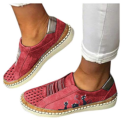 LLDG Damen Freizeitschuhe Flache Sneaker Lässige Turnschuhe Bequeme Laufschuhe Leicht Sportschuhe rutschfest Schnürhalbschuhe Atmungsaktive Tennisschuhe Low top vulkanisierte Schuhe Barfußschuhe von LLDG