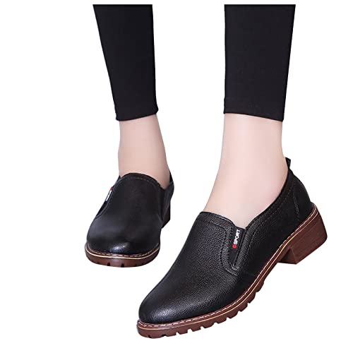 LLDG Damen Lederschuhe Elegant Klassische mokassins Bootsschuhe Mary Jane Schuhe Low top Halbschuhe Slip on Bootsschuhe Bequeme Atmungsaktive Schlupfschuh Freizeitschuhe Wanderschuhe von LLDG