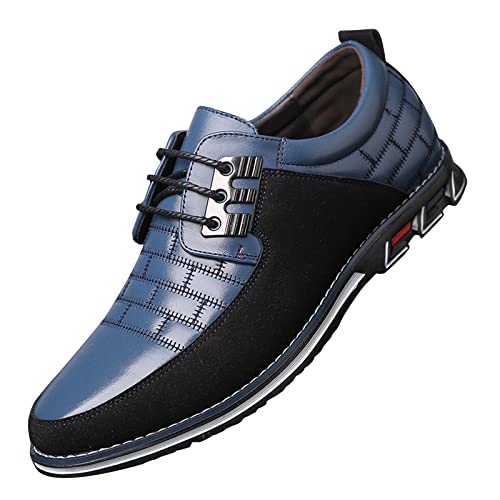 LLDG Herren Mokassins Loafers Freizeitschuhe Atmungsaktiver Komfort Wanderschuhe Mode Büro Abendschuhe Slipper Männer Fahrschuhe Lässige Business Schuhe Klassischer Schnürschuhe, Blau, 43 EU von LLDG