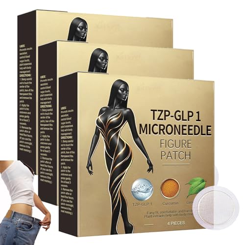 TODAHOF TZP-GLP1 Nano Microneedle Patch, 4PCS/Box Microneedle Patches, TODAHOF Microneedlepatch, Long-Lasting TZP-GLP1 Patch for Women and Men (12pcs) von LLDYAN