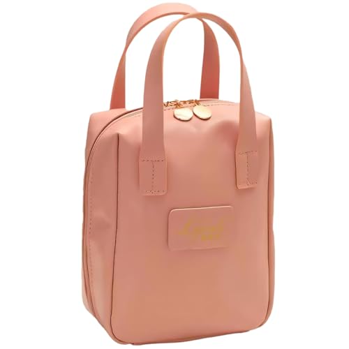 2024 New Eretinputc Makeup Bag Lijiali, Premium Makeup Bag, PU Leather Travel Makeup Bag, Large Capacity Multi Compartment Toiletry Cosmetic Bag for Women and Girls Gifts (Pink) von LLELEMAMO