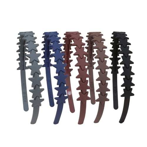 5/12 Stück Mädchen Matte Stern Kinder Haarbänder Haarschmuck Stirnbänder für Frauen und Kinder Haarschmuck von LLHCF