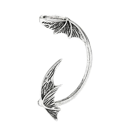 Damen Trend Ohrringe Schwarz Fledermaus Kein Durchstechen Einfache Ohrclip Hip Hop Gothic Männer Ohr Knochen Clip Mode Halloween Ohrring Nicht durchbohrte Ohrringe, Silver, Wie beschrieben, Wie von LLHCF