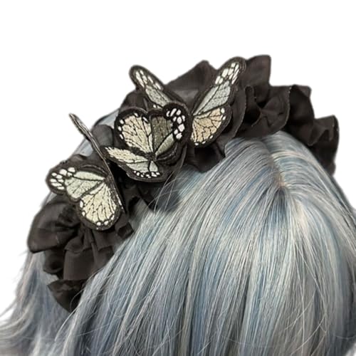 Elegante Schmetterlings-Stirnbänder für Mädchen, Lolitas, Mehrzweck-Kopfbedeckung für Partys oder den täglichen Gebrauch von LLHCF