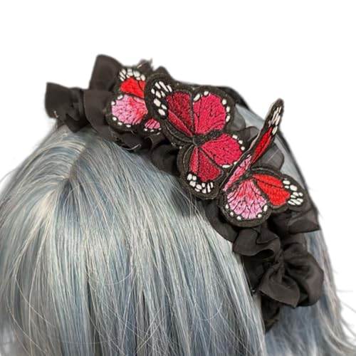 Elegante Schmetterlings-Stirnbänder für Mädchen, Lolitas, Mehrzweck-Kopfbedeckung für Partys oder den täglichen Gebrauch von LLHCF