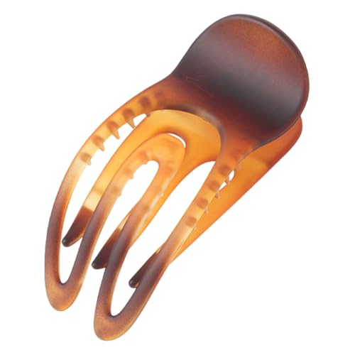 Flache Haarspange im französischen Stil mit modischem Aufdruck, rutschfest, starker Griff, für Damen, Pferdeschwanz-Halter für den täglichen Gebrauch von LLHCF