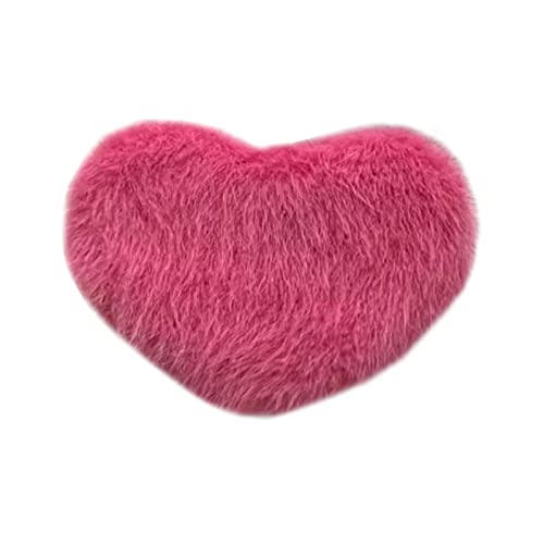 Haarspange für heiße Mädchen, dunkelrose, rote Herzform, Plüsch-Haarspangen für Frauen und Mädchen, Fotoshootings von LLHCF