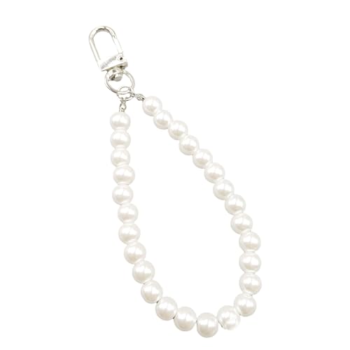 LLHCF 10 Stück Kunstperlen-Anhänger für Handys, stilvoller Perlen-Schlüsselanhänger, dekorativer Taschenanhänger für Frauen und Mädchen, dekorativer Perlenschlüssel von LLHCF