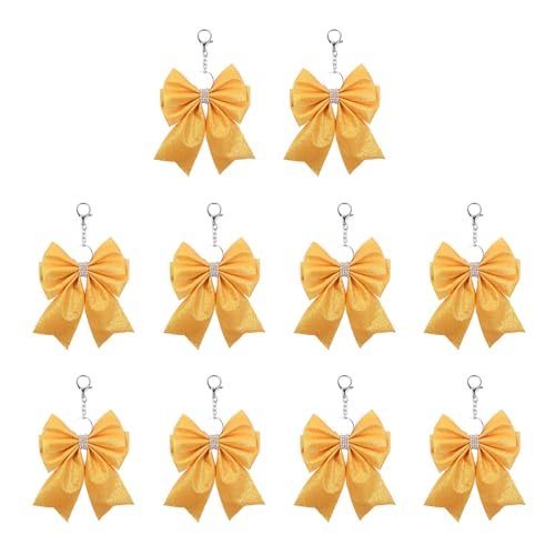 LLHCF Eleganter Schlüsselanhänger mit Strasssteinen, einzigartiger Schlüsselanhänger für Teenager und Mädchen, mit Strasssteinen, trendiger Taschenanhänger, Cheer Team von LLHCF