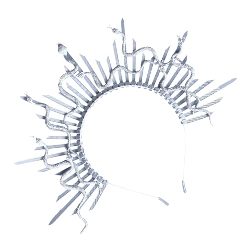 LLHCF Punk Gorgon Stirnband Schlange Haarband Cosplay Kostüm Neuheit Griechisch Mythische Schlange Haarband Erwachsene Maskeraden Party Kopfbedeckung von LLHCF