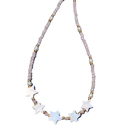 LLHCF Süße bunte Damen-Halskette mit Acryl-Blumen-Halskette und auffälligem Perlen-Halsband, Einheitsgröße, Wie beschrieben, Wie beschrieben von LLHCF