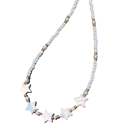 LLHCF Süße bunte Damen-Halskette mit Acryl-Blumen-Halskette und auffälligem Perlen-Halsband, Einheitsgröße, Wie beschrieben, Wie beschrieben von LLHCF