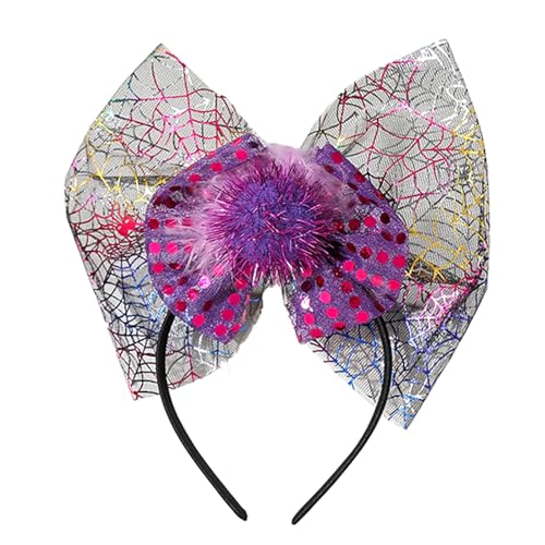 LLHCF Übergroße Schleife Stirnband Kostüm Cosplay Zubehör Teufel Kopfschmuck mit schimmernden Pailletten Cosplay Wear Teens von LLHCF