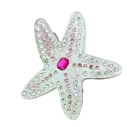 Modische Seestern-Haarklammer aus Acetat, Glitzer, Prinzessinnen, leicht, für den Alltag und besondere Anlässe von LLHCF