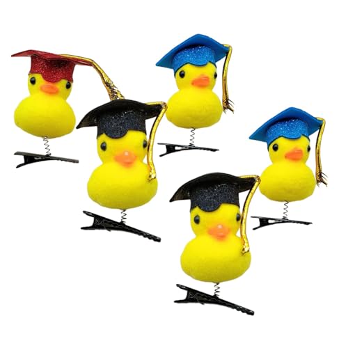 Realistische Enten-Haarspange, Tier, kleine Ente, Kopfbedeckung, schöne Haarnadel, gelbe Tierhaarspange, Entenmodell von LLHCF
