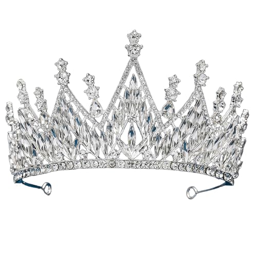 Retros-Legierung-Kronen mit funkelnden Strasssteinen, exquisiter Strass-Kopfschmuck für Hochzeiten und Veranstaltungen von LLHCF