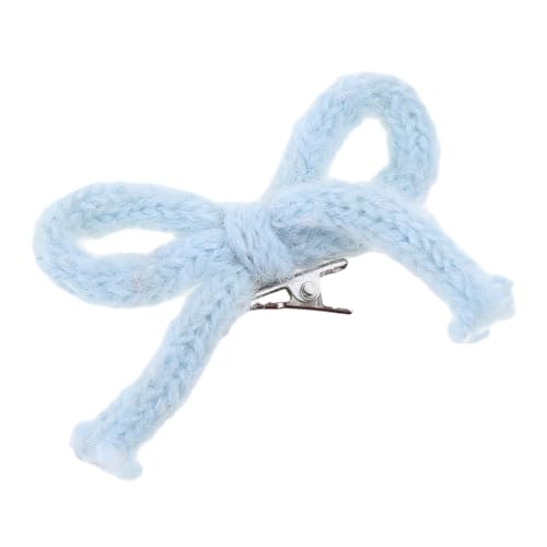 Süße Strickgarn, Schleife, Haarspange, faule Haarnadel, Entenschnabel, Haarspangen für Frauen, seitlicher Pony, Haarstyling-Werkzeug von LLHCF