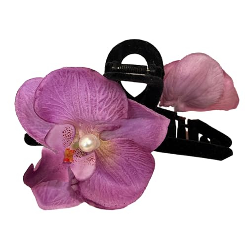 Temperament-Haarklammer in Blumenform für Damen, Hochzeit, hoher Pferdeschwanz, zarte Kiefer-Clip für Frühling, Camping Temperament-Haarklammer in Blumenform für Damen, Hochzeit, hoher Pferdeschwanz, zarte Kiefer-Clip für Frühling, Camping von LLHCF