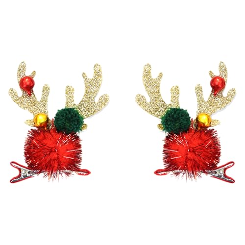 2pack Frauen Weihnachten Barrettes Weihnachtsfeier Dekoration Haare Clip Kostümzubehör von LLINthy